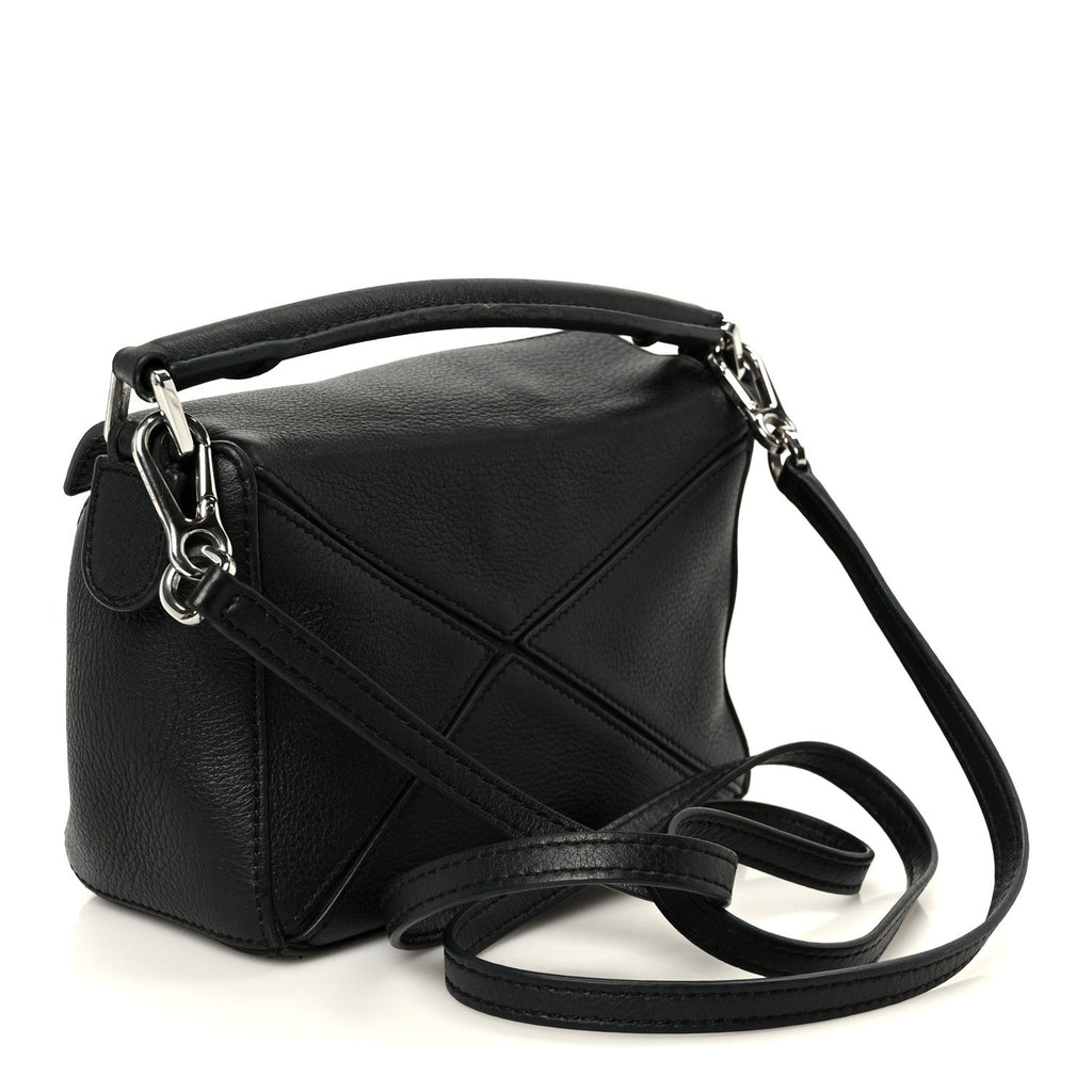 Calfskin Mini Puzzle Bag Black