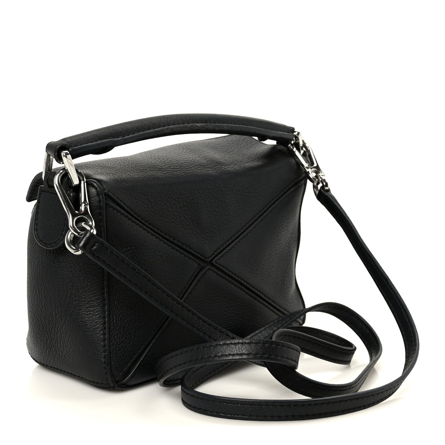 Calfskin Mini Puzzle Bag Black