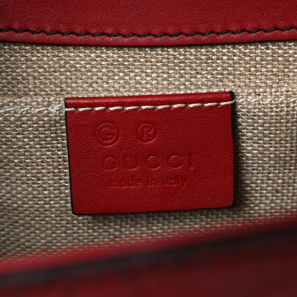 Microguccissima Medium Emily Chain Shoulder Bag Red