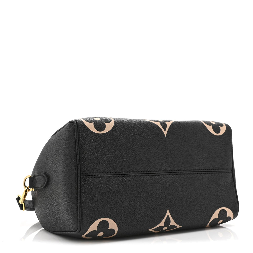 Empreinte Monogram Giant Speedy Bandouliere 25 Black Beige