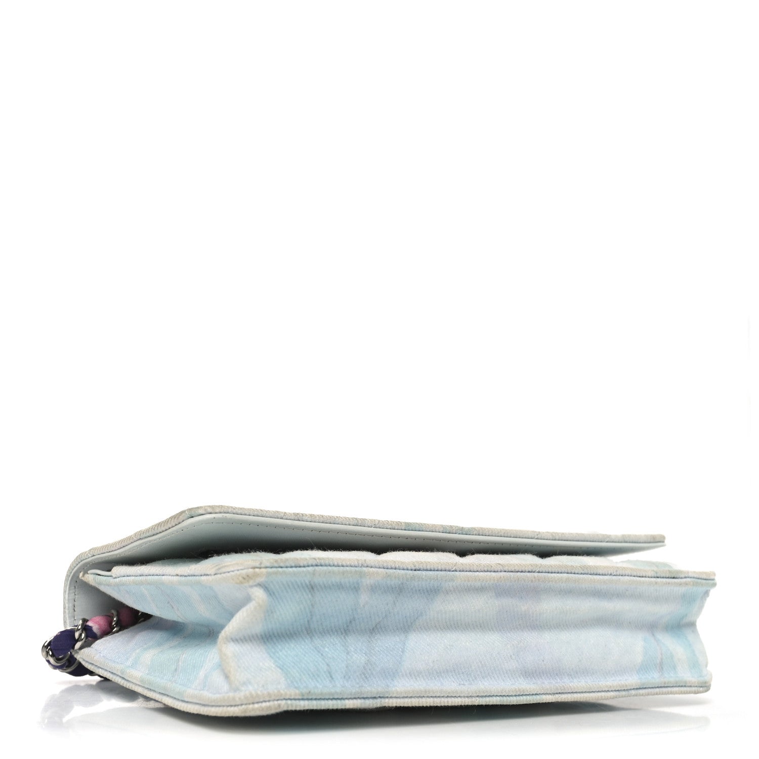 Canvas Quilted Jungle Jeans Wallet on Chain WOC Multicolor