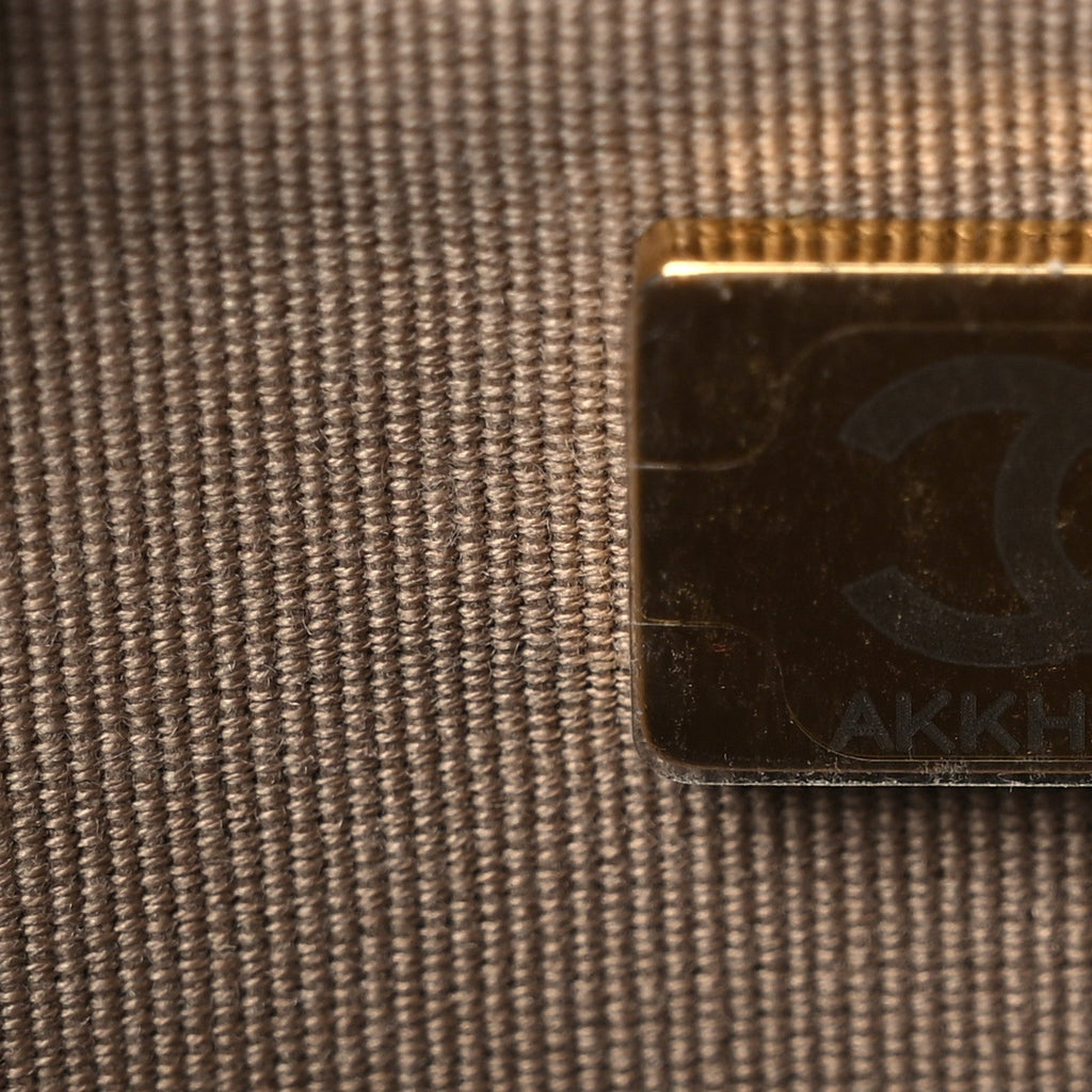 Caviar Quilted Wallet on Chain WOC Dark Beige