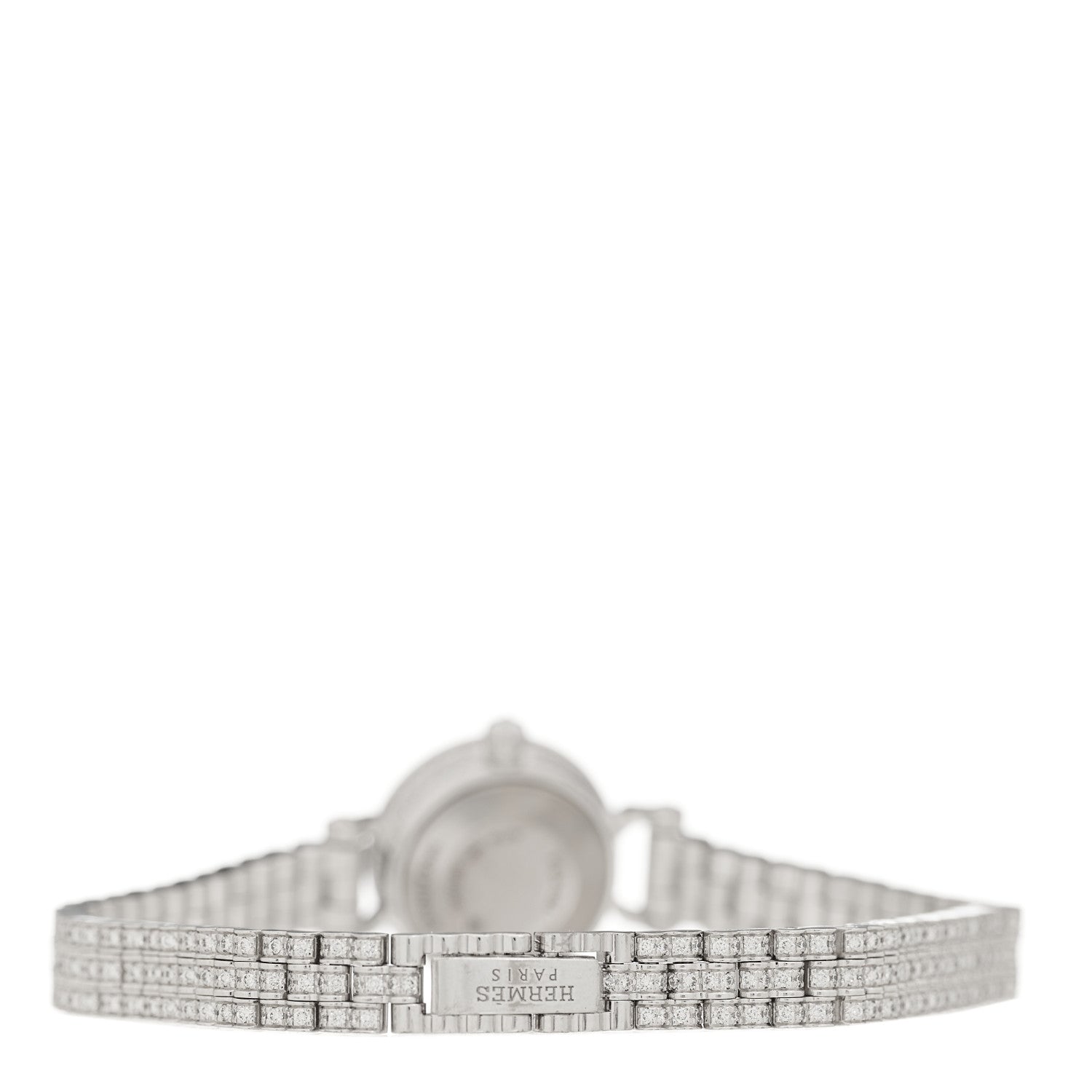 18K White Gold Diamond Pave 16mm Faubourg Quartz Watch