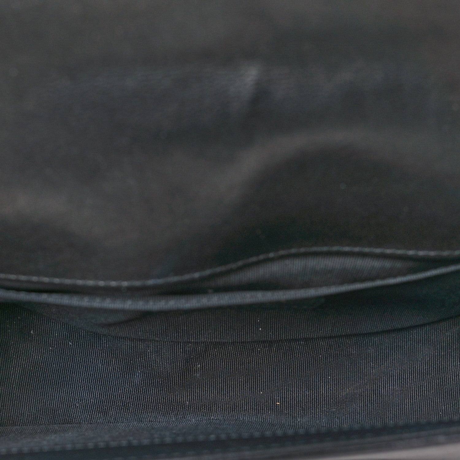 Calfskin Chevron Quilted Small Boy Flap Black