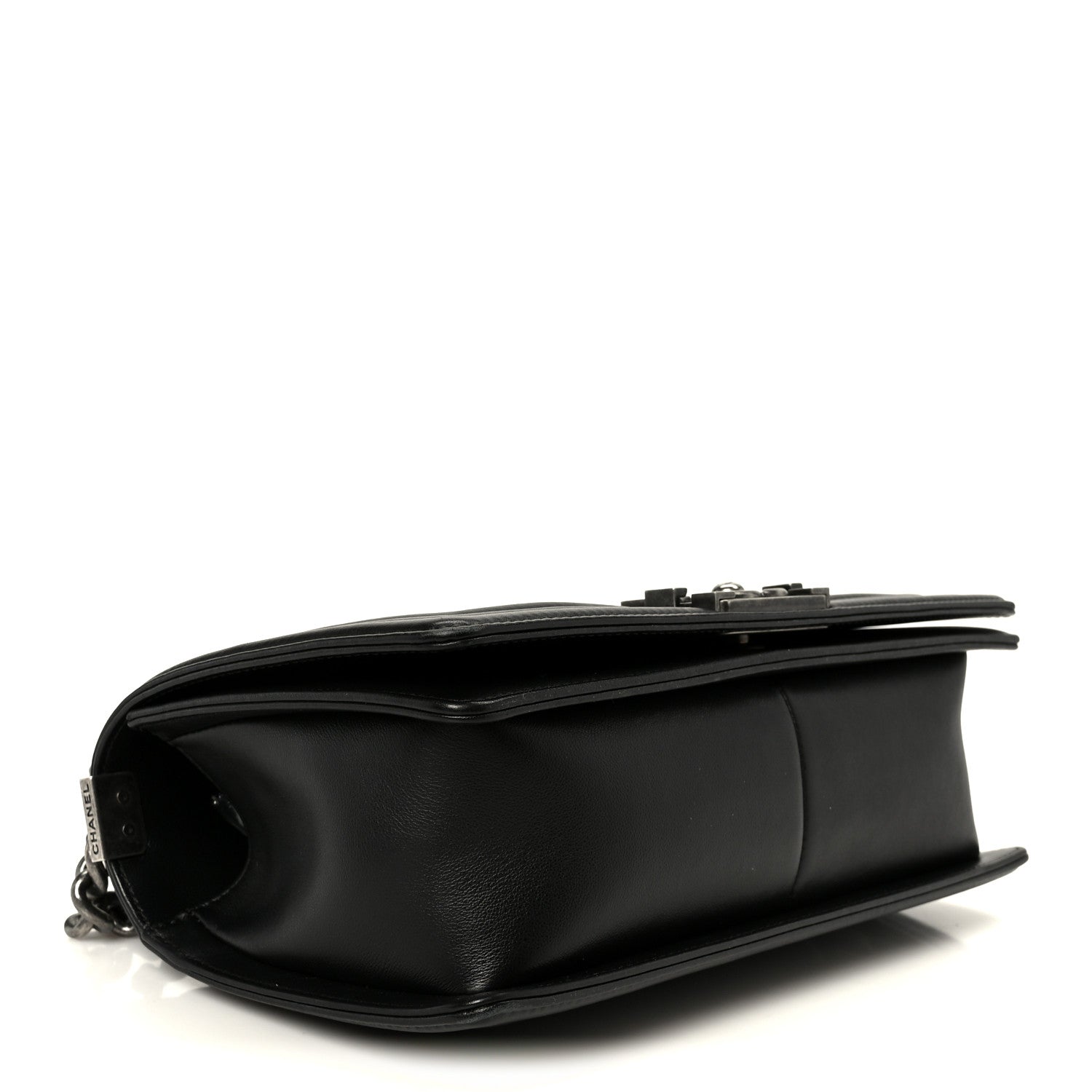 Calfskin Quilted Medium Boy Flap Black
