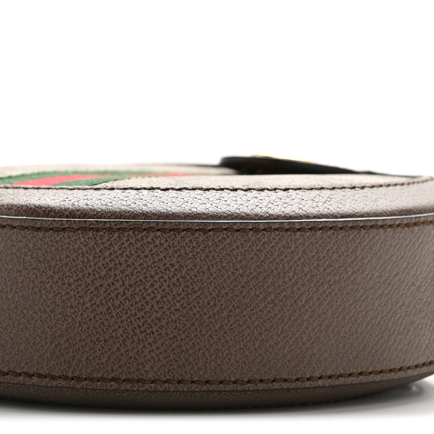 GG Supreme Monogram Web Mini Ophidia Round Shoulder Bag Brown