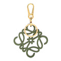 Calfskin Anagram Bag Charm Key Holder Avocado