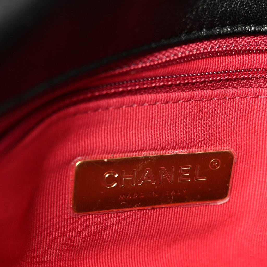 Lambskin Quilted Medium Chanel 19 Flap Black