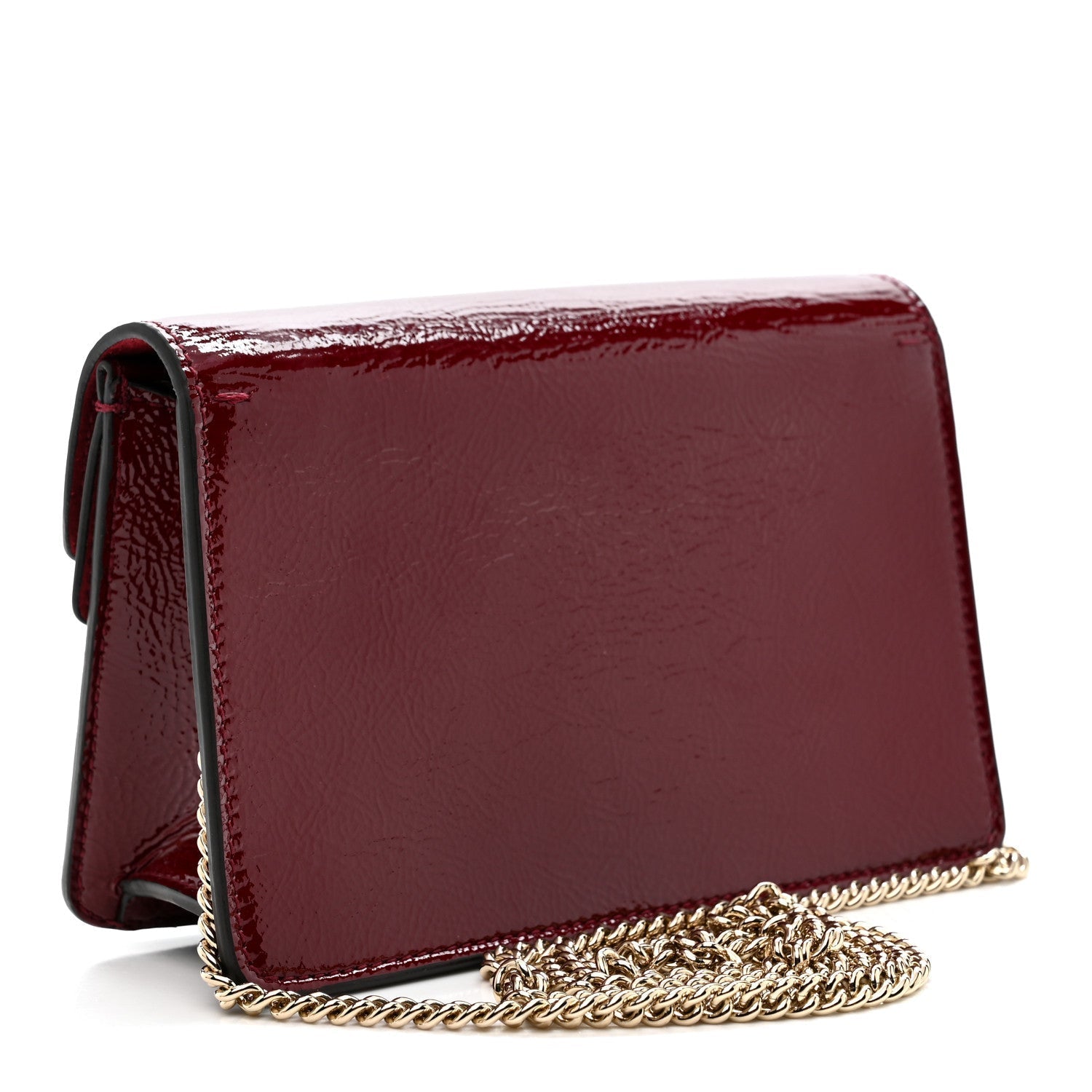 Crinkled Patent Mini Dionysus Shoulder Bag Rosso Ancora Red