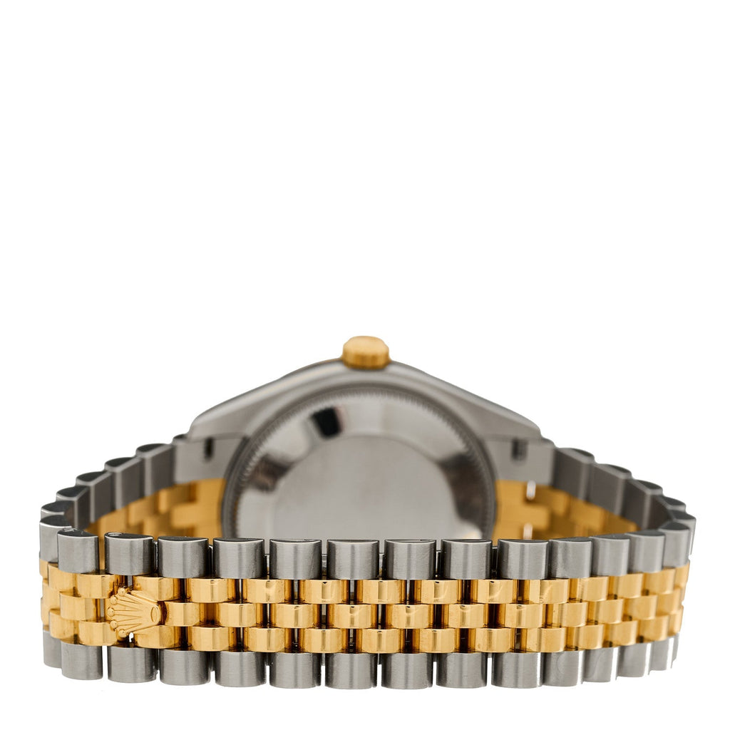 Stainless Steel 18K Yellow Gold Diamond 31mm Oyster Perpetual Datejust Watch Dark Grey Roman 278243