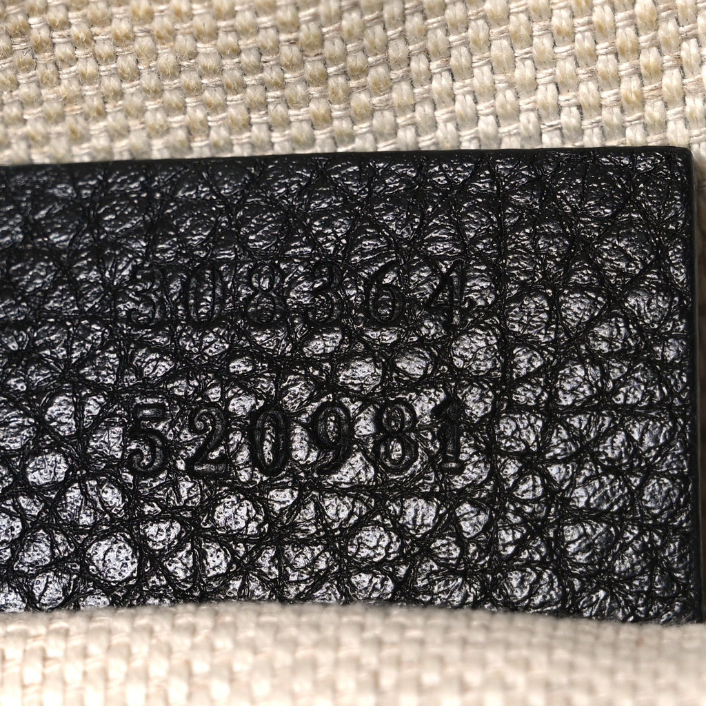 Pebbled Calfskin Small Soho Disco Bag Black