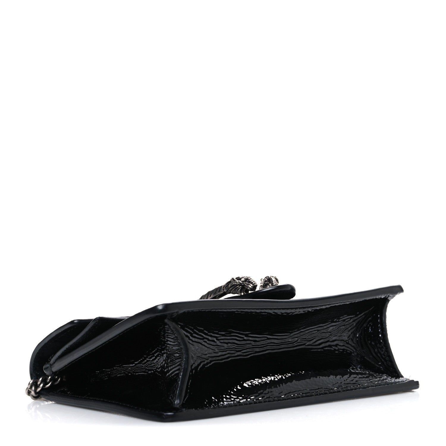 Crinkled Patent Mini Dionysus Shoulder Bag Black
