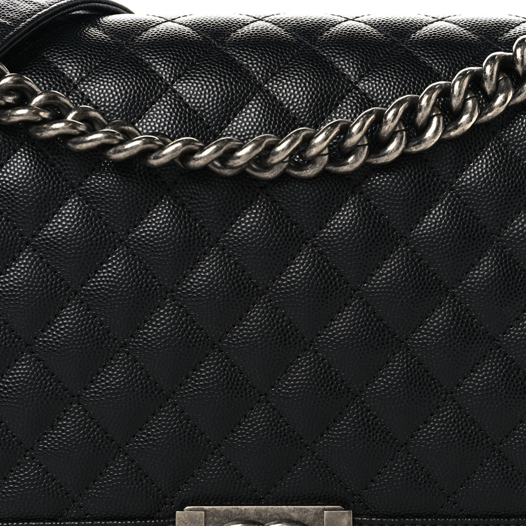 Caviar Quilted New Medium Boy Flap Black
