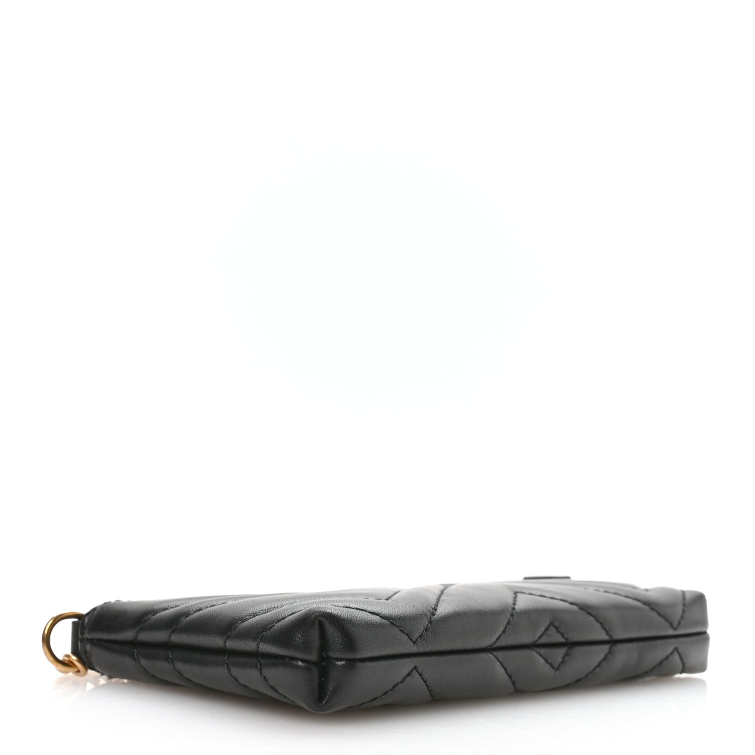 Calfskin Matelasse Mini GG Marmont Chain Bag Black