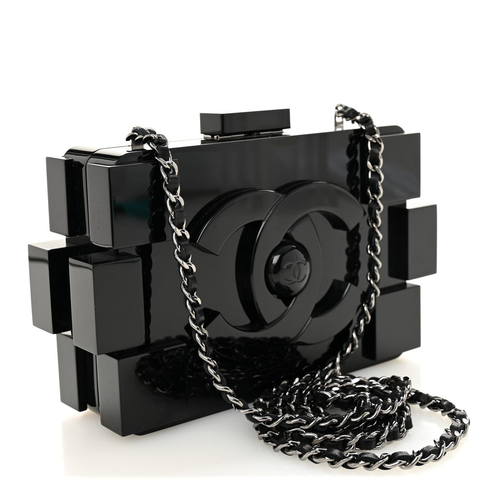 Plexiglass Barcode Boy Brick Lego Clutch Black