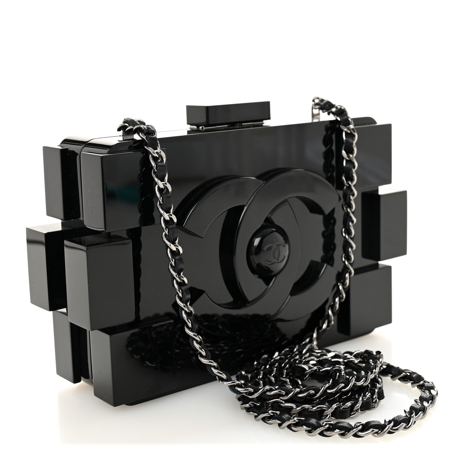 Plexiglass Barcode Boy Brick Lego Clutch Black