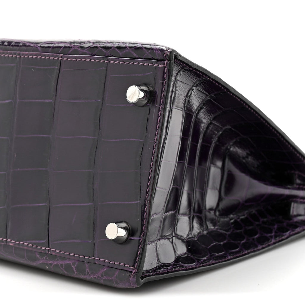 Shiny Niloticus Crocodile Kelly Sellier 28 Amethyst