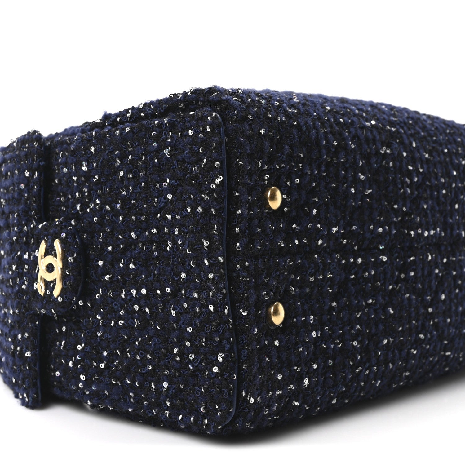 Tweed Quilted Small Chanel 25 Handbag Blue