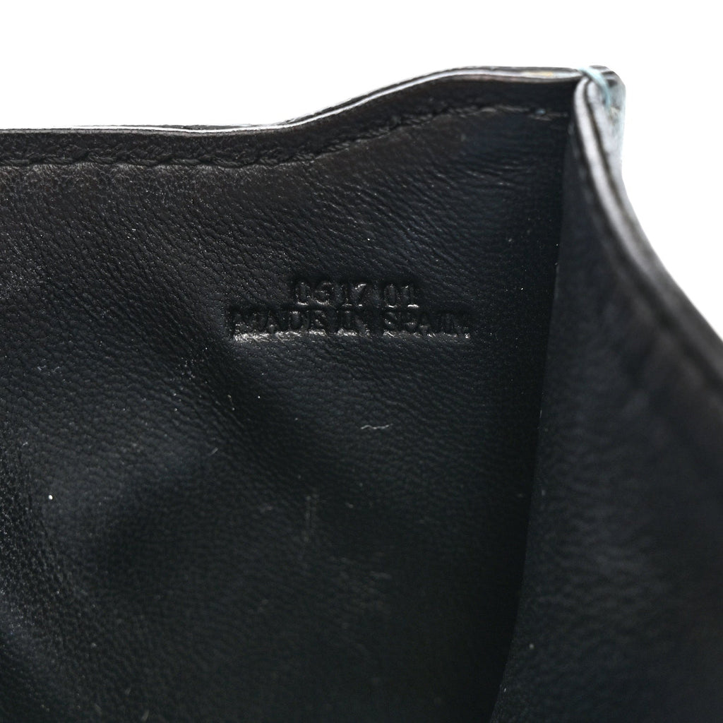 Calfskin Mini Barcelona Shoulder Bag Stone Blue