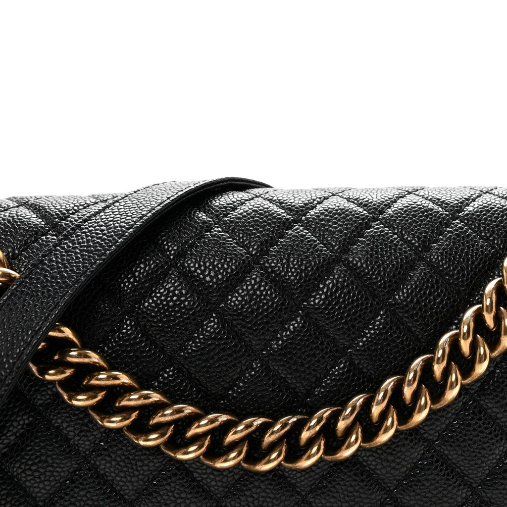 Caviar Quilted New Medium Boy Flap Black