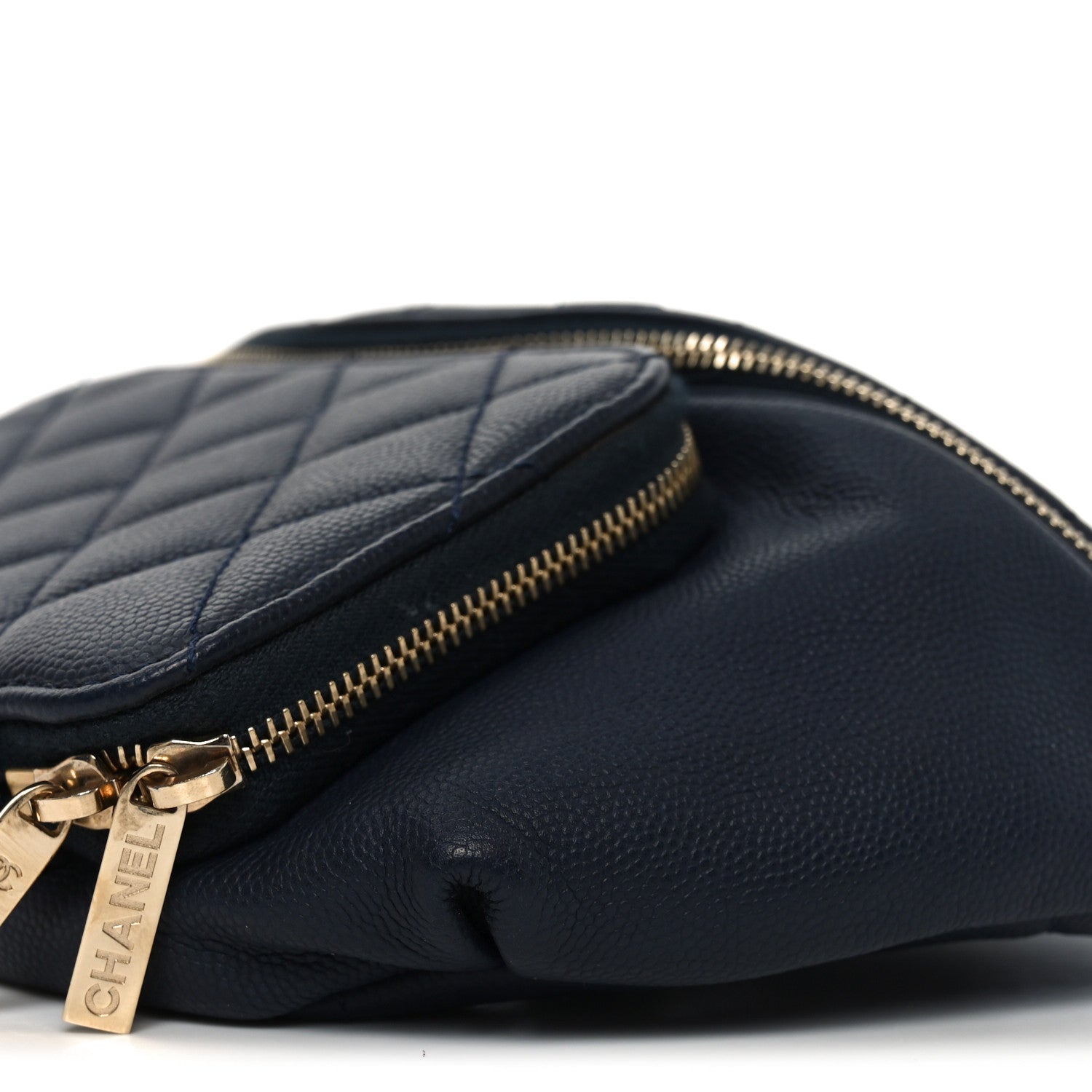 Caviar Quilted Business Affinity Waist Belt Bag Navy