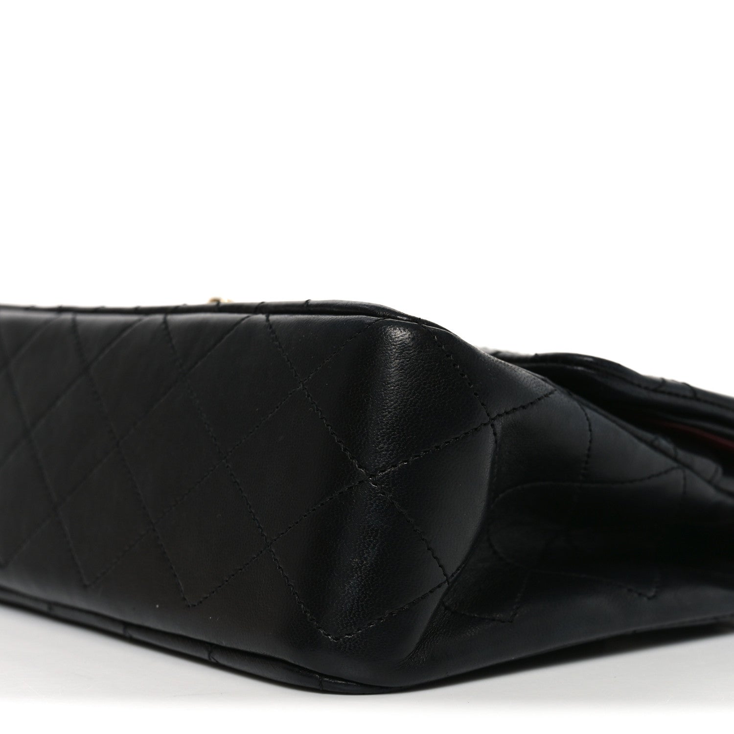 Lambskin Quilted Small Double Flap Black