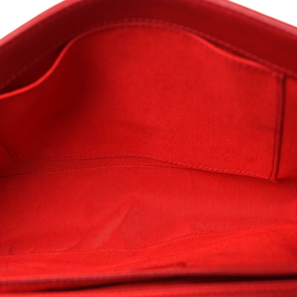 Lambskin Quilted New Medium Boy Flap Red
