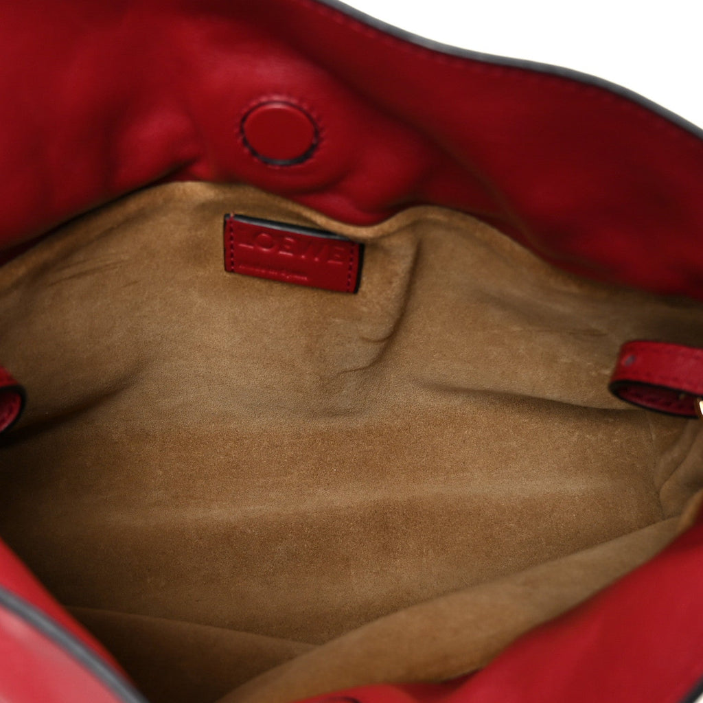 Calfskin Mini Flamenco Knot Bag Red