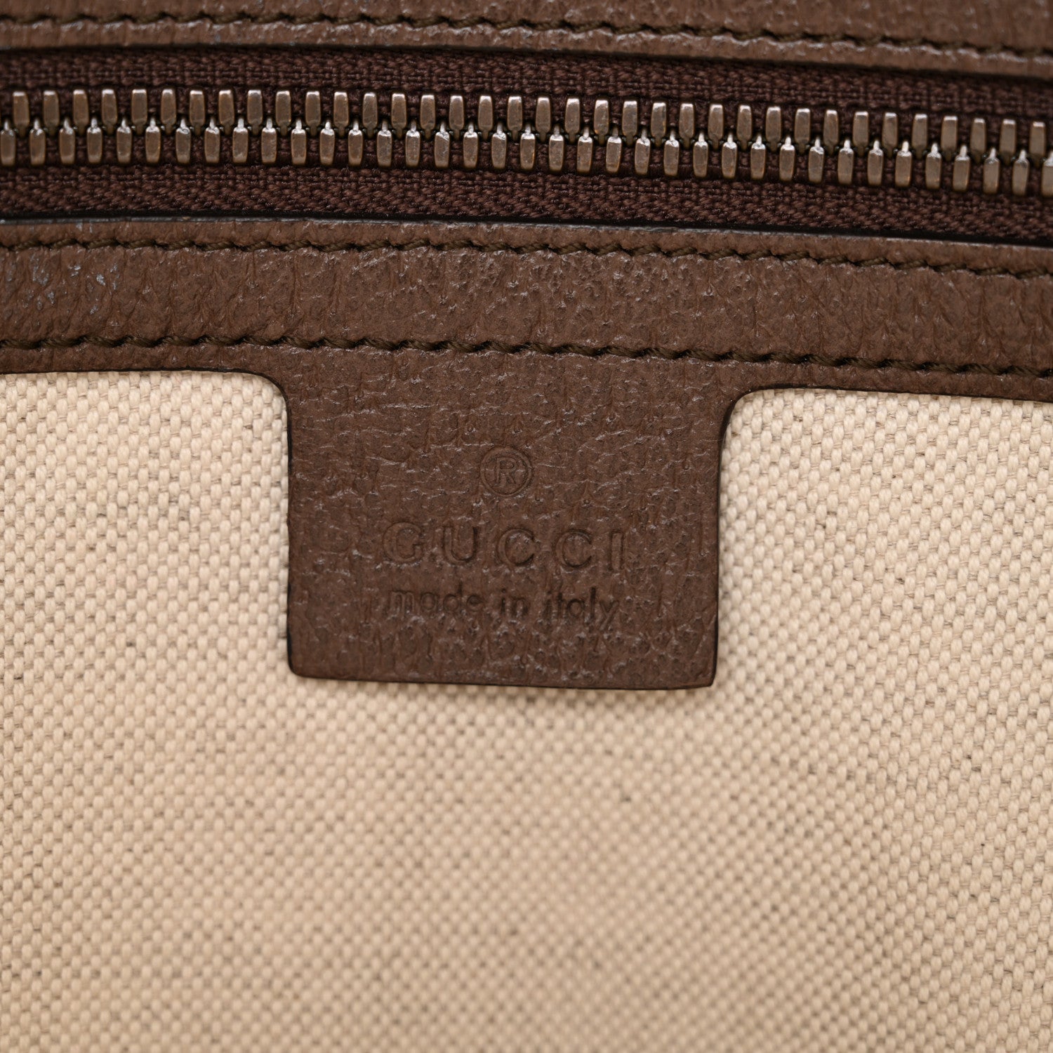 GG Supreme Monogram Web Small Ophidia Half Moon Hobo Brown