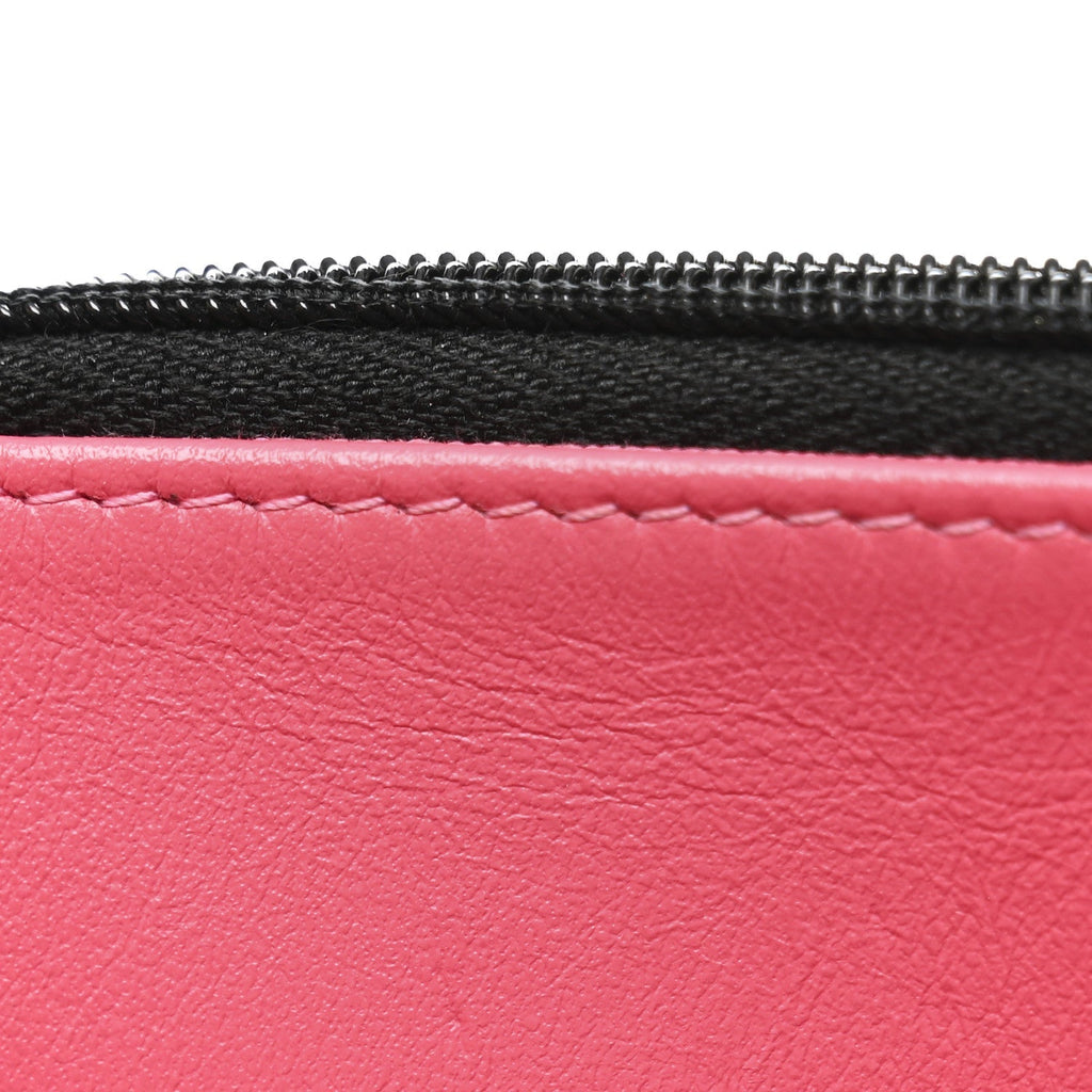 Caviar Quilted Perforated Metal CC Wallet On Chain WOC Black