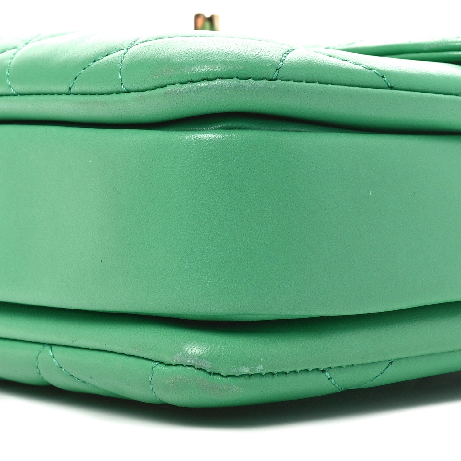 Lambskin Quilted Medium Trendy CC Flap Dual Handle Bag Green