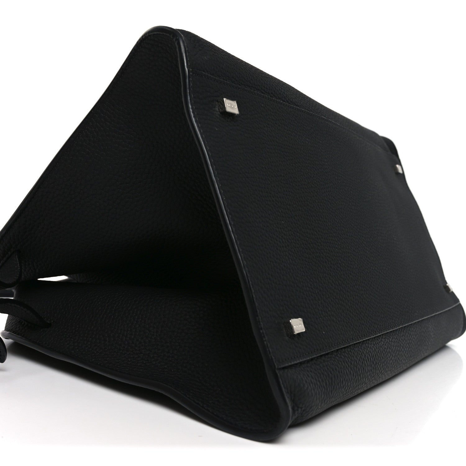 Matte Grained Calfskin Soft Margaux 15 Black