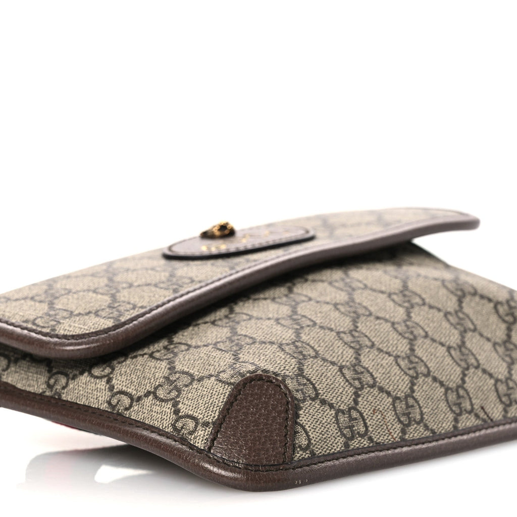 GG Supreme Monogram Neo Vintage Web Belt Bag Brown