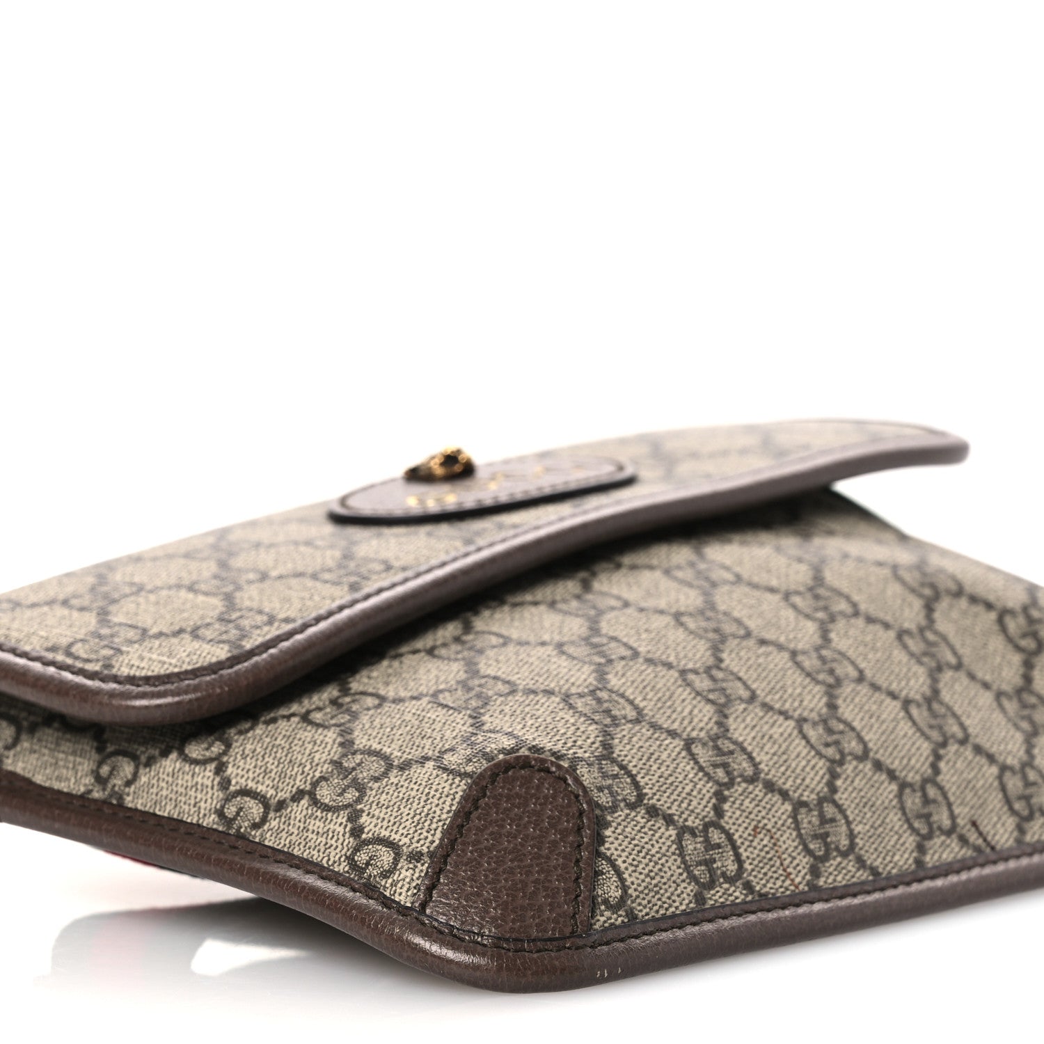 GG Supreme Monogram Neo Vintage Web Belt Bag Brown