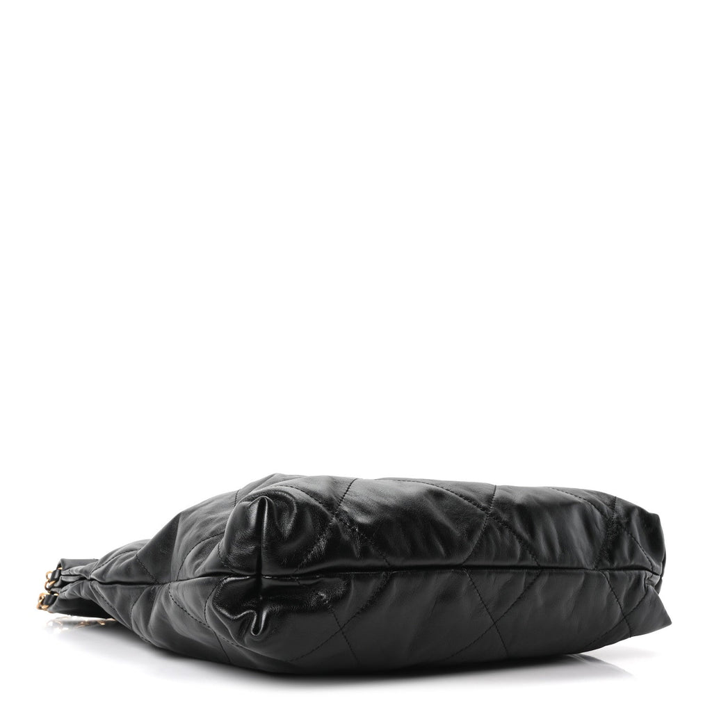 Calfskin Quilted Small Chanel 22 Black