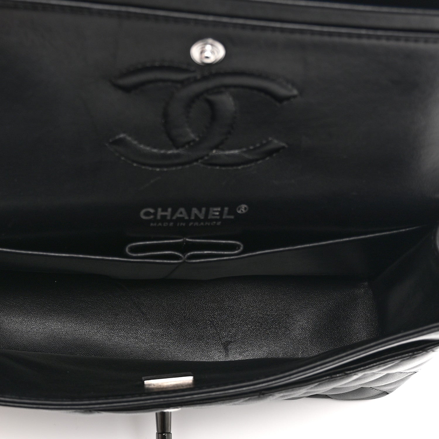 Lambskin Quilted Small Double Flap So Black