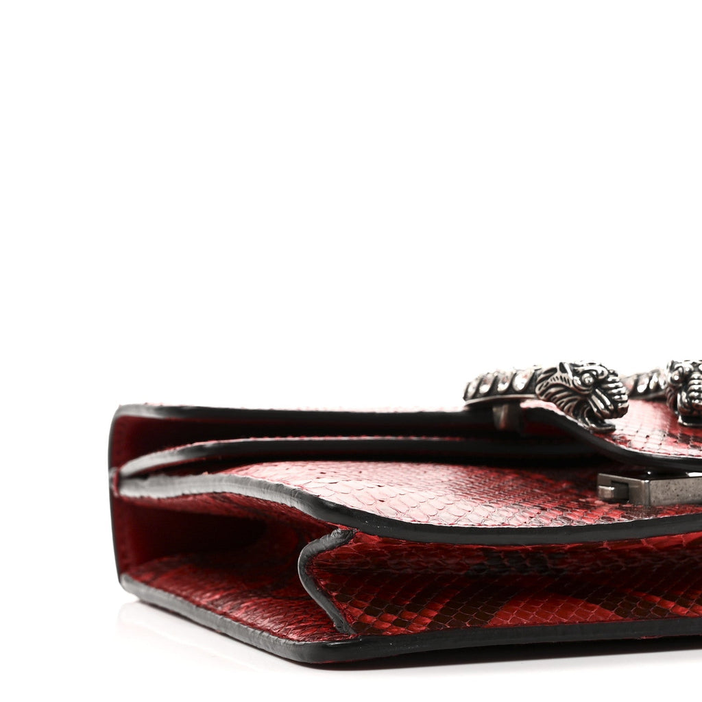 Snakeskin Mini Dionysus Shoulder Bag Red