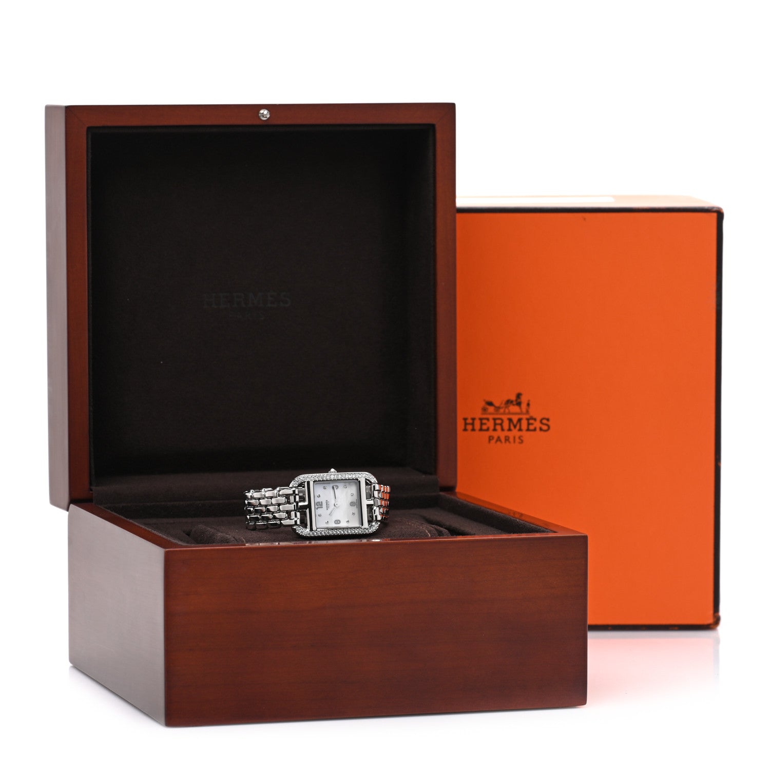 Stainless Steel Diamond Bezel Mother of Pearl 23mm Cape Cod Quartz Watch
