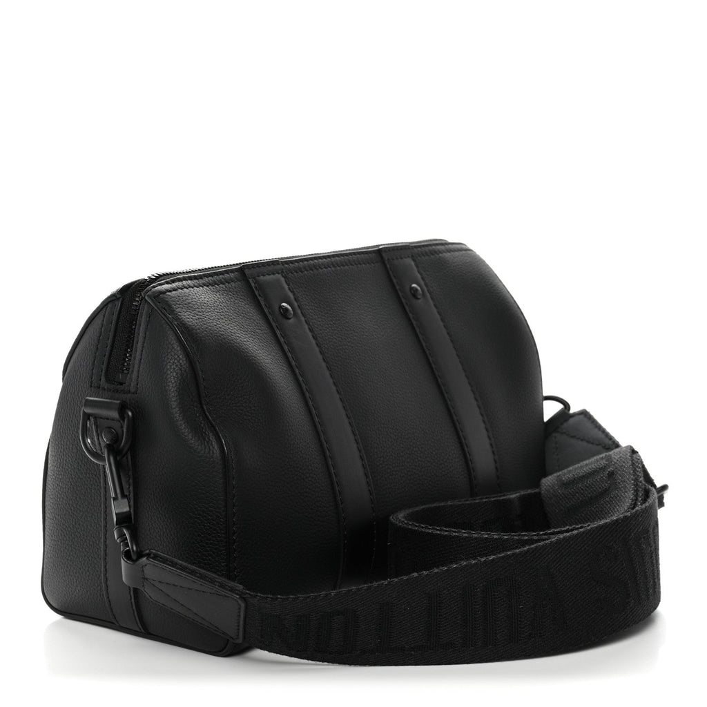 Grained Calfskin Aerogram City Keepall Black