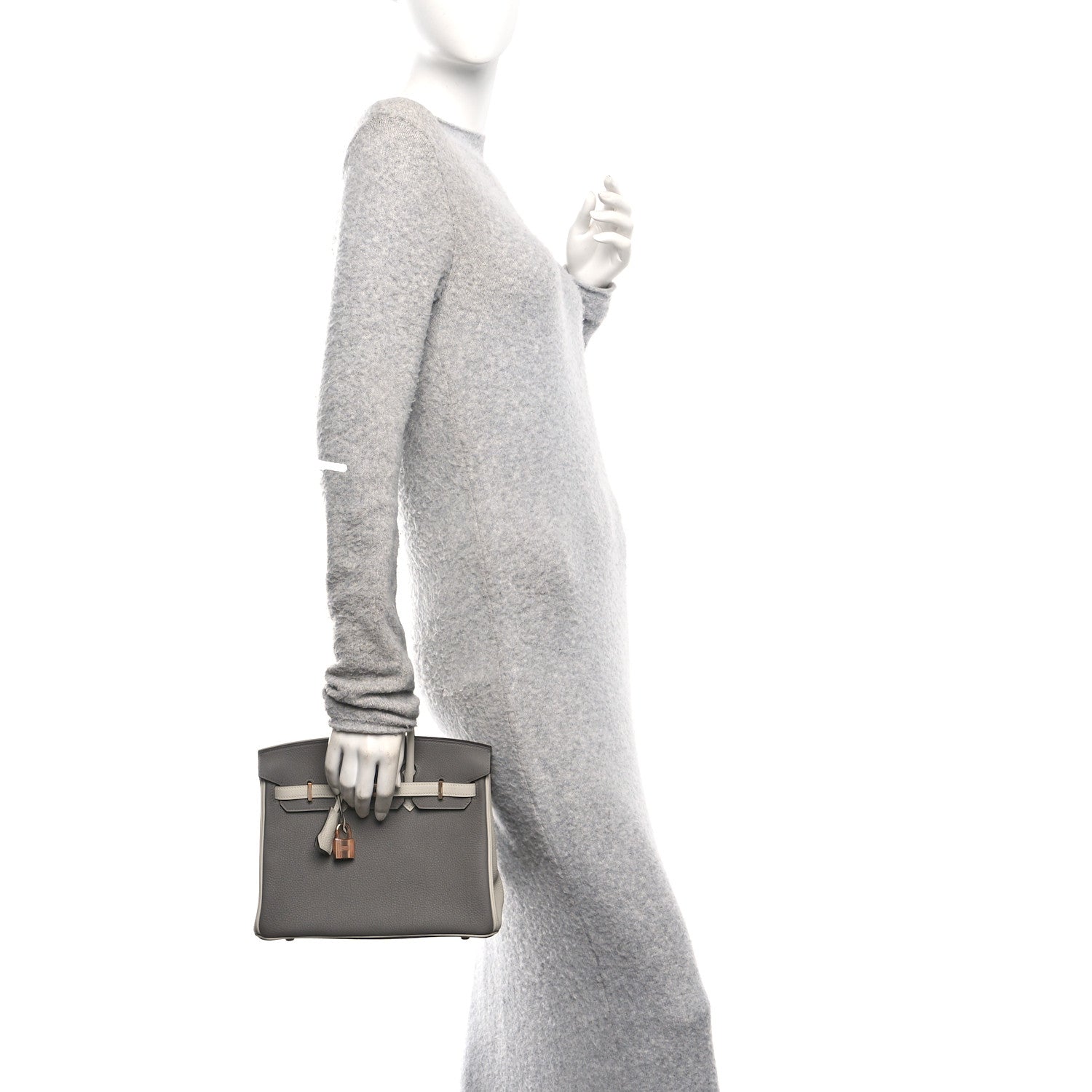 Togo Horseshoe Birkin 25 Gris Tourterelle Gris Perle