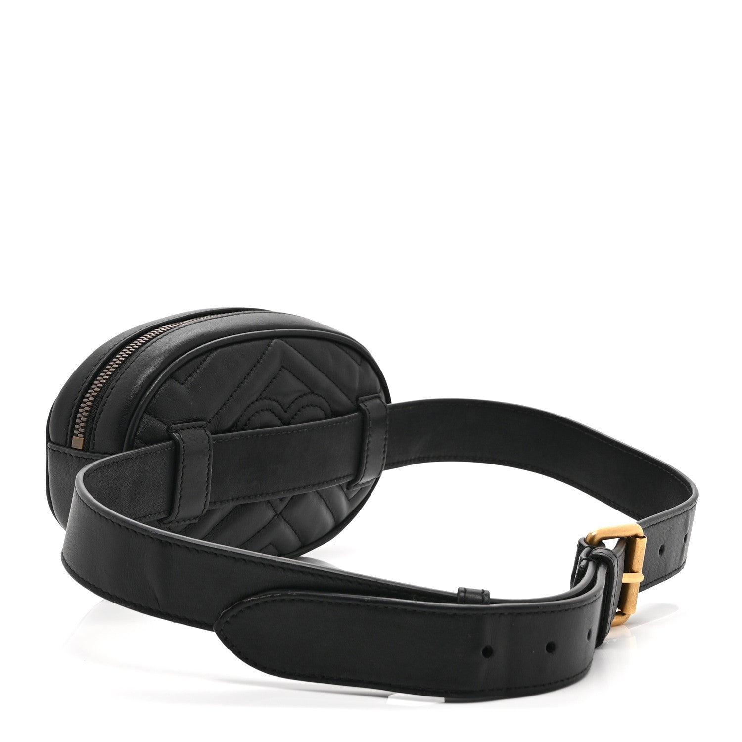 Calfskin Matelasse GG Marmont Belt Bag 85 34 Black