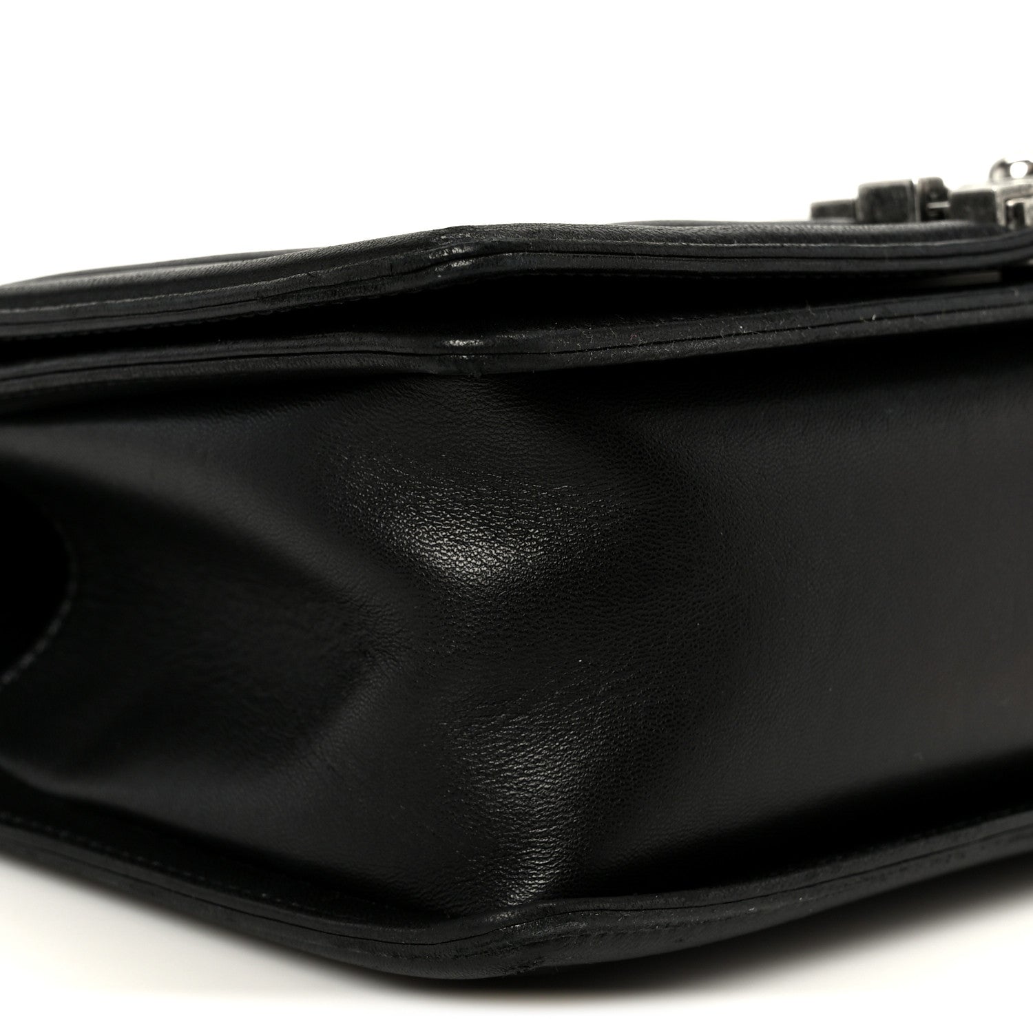 Lambskin Quilted Medium Boy Flap Black