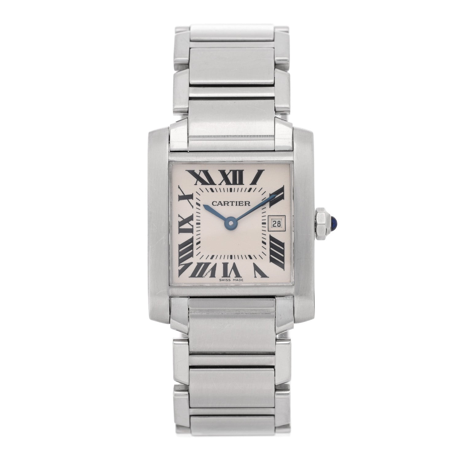 Stainless Steel 25mm Tank Francaise Quartz Watch
