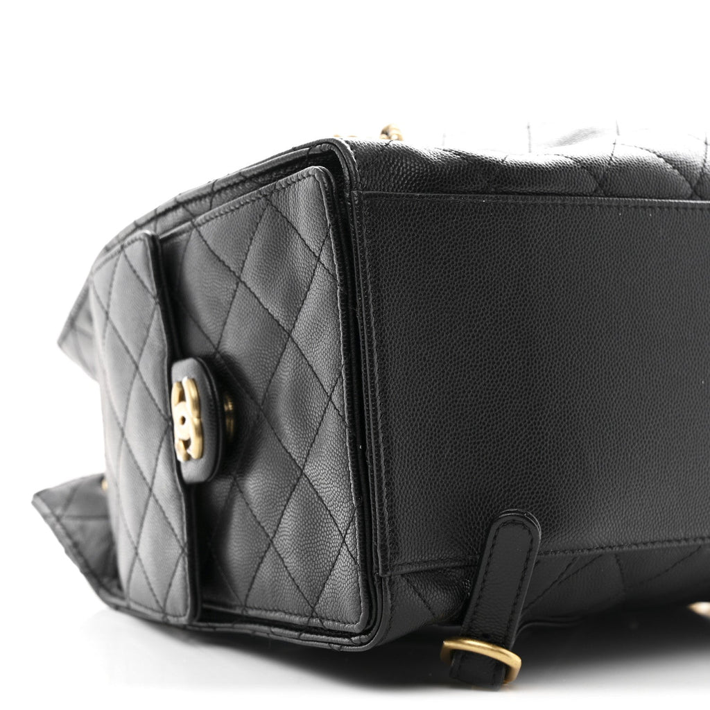 Caviar Quilted Large Chanel 25 Backpack Black