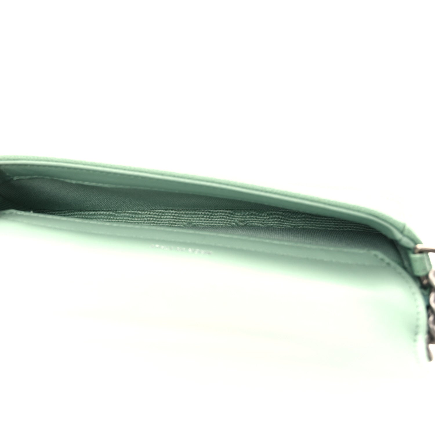 Caviar Quilted Boy Phone Holder Wallet On Chain Green