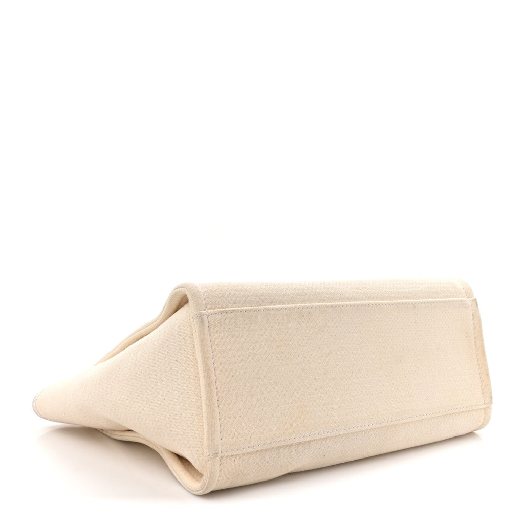 Mixed Fibers Small Deauville Tote White