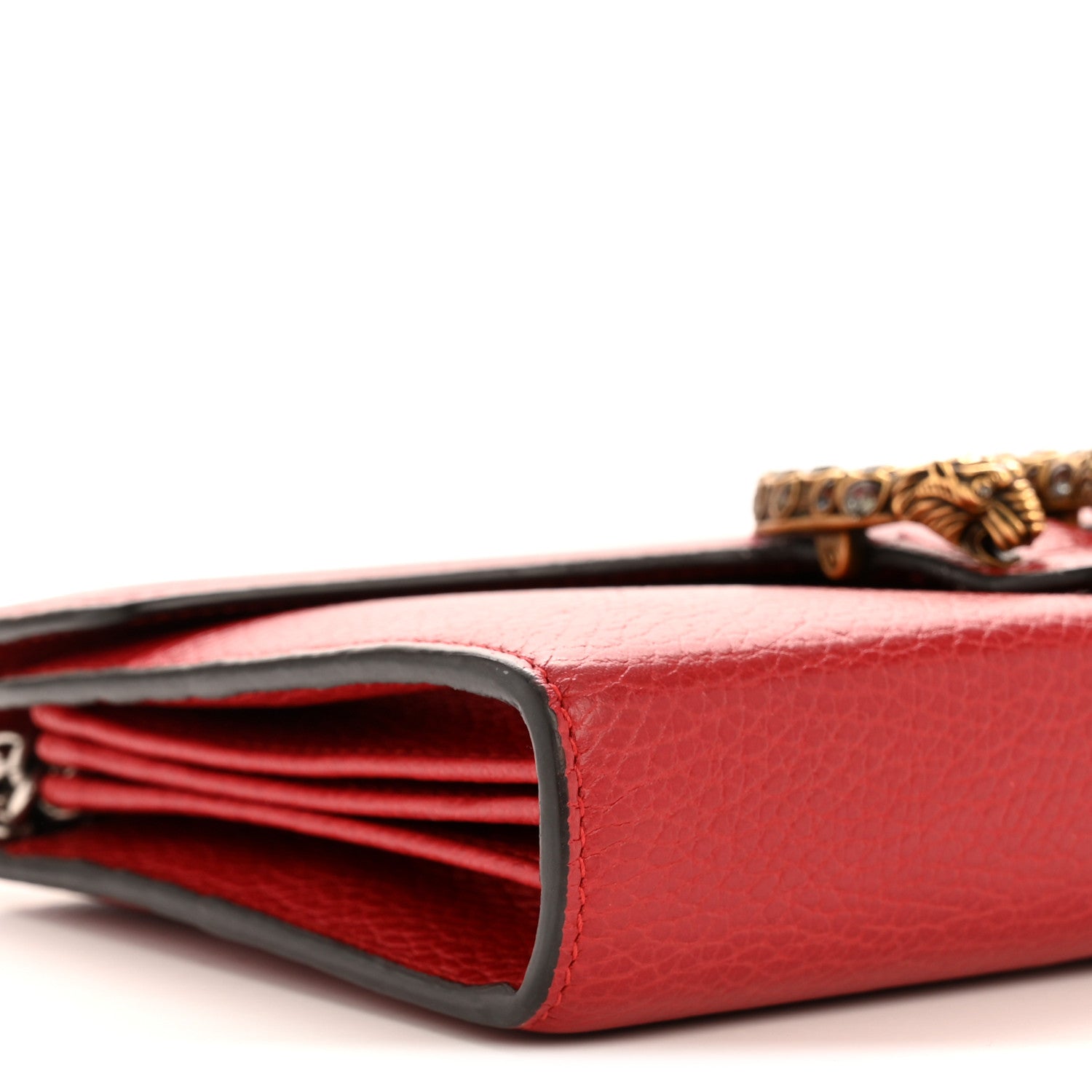 Calfskin Mini Dionysus Chain Wallet Hibiscus Red