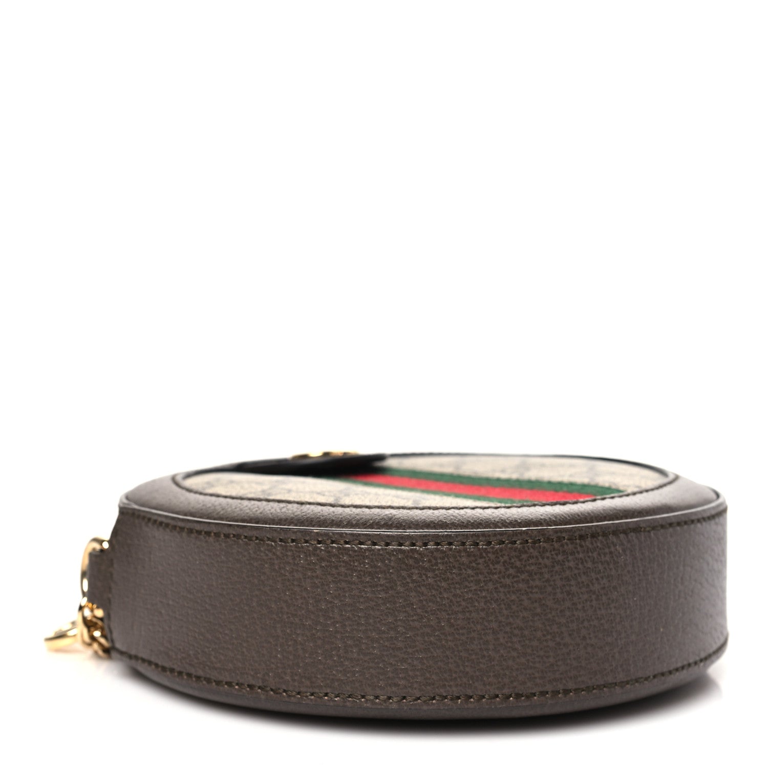 GG Supreme Monogram Web Mini Ophidia Round Shoulder Bag Brown