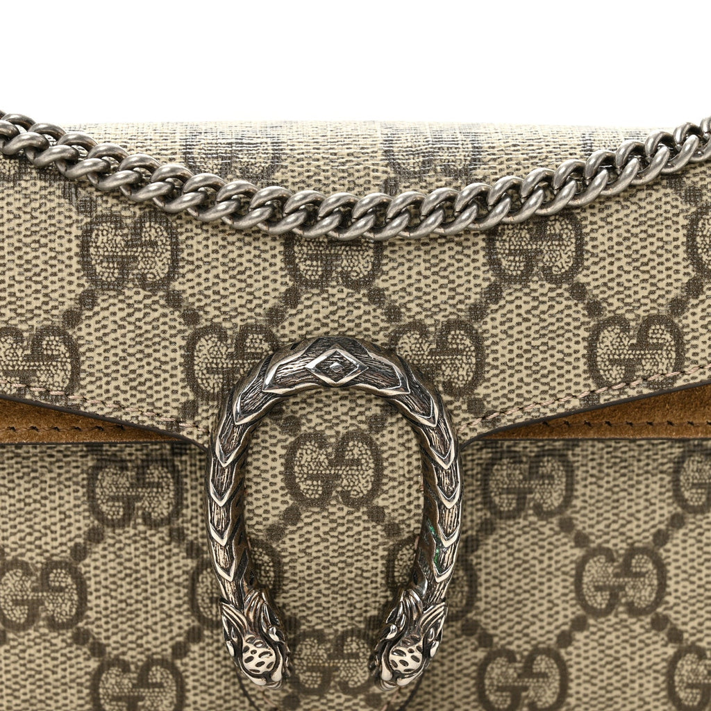 GG Supreme Monogram Super Mini Dionysus Shoulder Bag Taupe