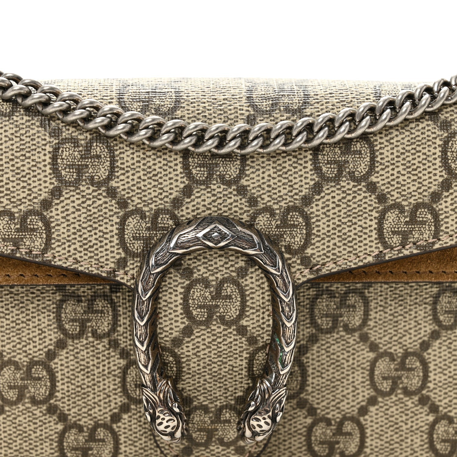 GG Supreme Monogram Super Mini Dionysus Shoulder Bag Taupe